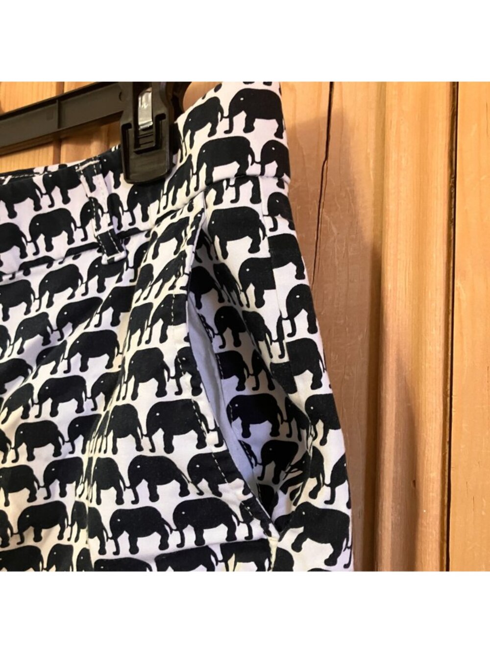 Banana Republic Womens Milly Collection Elephant Shorts Sz 10 White Black SP EXC - Picture 6 of 12